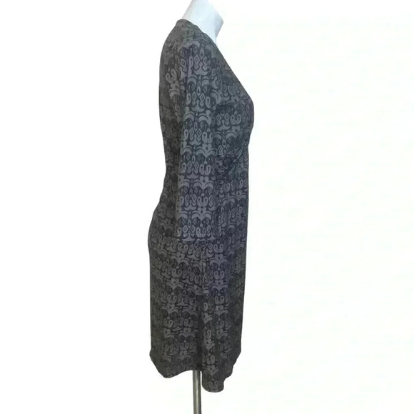 Prana active wear faux wrap vneck midi dress activewear size medium gorpcore - Picture 3 of 5